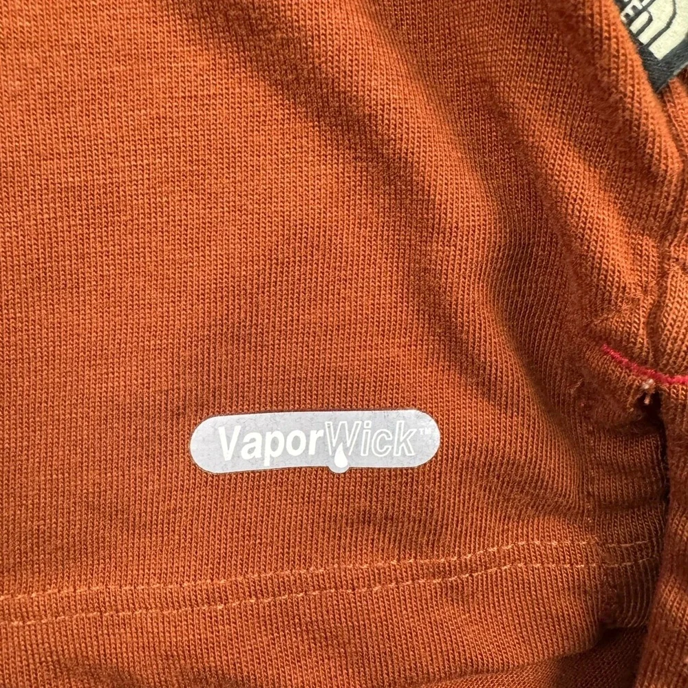 The North Face Polo Shirt Mens XL Burnt Orange Short Sleeve VaporWick Breathable